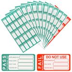 Pat Testing Stickers, 250 PCS Pass & 25 PCS Fail Pat Testing Labels, Green and Red Pat Test Labels for Electronic Portable Appliance Safety Test(1 * 1.6 in)