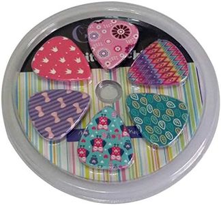 Girly Guitar Picks Set - Medium Celluloid 12-pack - Unique Colorful Designs - Best Gifts for Girls Kids Teens Daughter Granddaughter Women - Thanksgiving Christmas New Year Holidays Presents