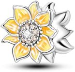 NARMO Charms for Women Bracelet Small Bead Charm Sunflower Charm for Bracelets