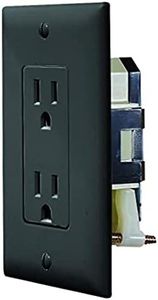 RV Designer S817, Self Contained Dual Outlet with Cover Plate, Black, AC Electrical