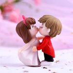 ascension Cute Kissing Couple Miniature Figurine Showpiece Gift for Husband Wife Romantic Valentine Day Gift for Girlfriend, Boyfriend Small Baby Couple Showpiece Valentine Day Gifts