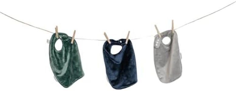 Saranoni Minky Bibs Lush Baby Blanket | Super Soft Blanket & Absorbent Poly Microfiber, Gentle on Sensitive Skin, Durable & Easy to Wash | Boy 3-Pack