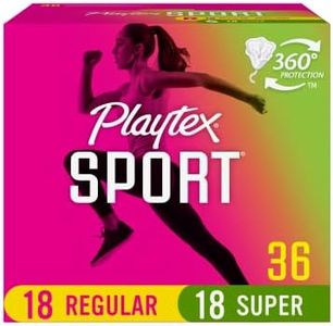 Playtex Sport Tampons with Flex-Fit Technology, Regular and Super Multi-Pack, Unscented - 36 Count