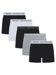 French Connection Boxers for Men – Multipack of 5 – Boxer Shorts Men, Mens Briefs, Everyday Wear Men’s Boxer Shorts that Combine Style with Comfort (Large)