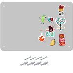 Houseables Magnetic Board, Magnet Display, Bulletin Panel, Grey, 44.45 cm Wide x 30.48 cm High, Small, Metal, Steel Sheet, Heavy Duty, Decorative Memo, Dry Erase, for Wall, Refrigerator, Writing, Kids