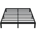 EMODA 10 Inch California King Bed Frames Heavy Duty Metal Cal King Platform with Steel Slats Support, No Box Spring Needed, Noise Free, Black