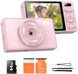 64GB Digital Camera for Kids: 48MP Anti-Shake Camera Photography Vlogging Camera for YouTube 16X Digital Zoom Photo Filtration Continuous Shooting Self-Timer Autofocus Compact Camera