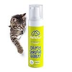 Waterless Dry Cat Shampoo, No Rinse Kitten Shampoo, pH Balanced Sensitive Pet Shampoo, Kitten Bath Without Water, Waterless Conditioner, Shampoo for All Fur Types, Suitable for Kittens