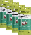 Enviroscent Autos-Sticks: Natural Car Air Freshener - Long-Lasting, Eco-Friendly, Non Toxic Hanging Air Freshener (Seaside Coconut + Verbena, 4 Packs)