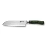 HexClad Santoku Knife, 7-Inch Japanese Damascus Stainless Steel Blade, Full Tang Construction, Pakkawood Handle