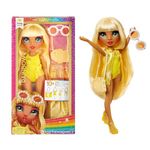 Rainbow High Swim & Style Sunny (Yellow) 11” Doll with Shimmery Wrap to Style 10+ Ways, Removable Swimsuit, Sandals, Fun Play Accessories. Kids Toy Gift Ages 4-12 Years