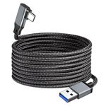 INICIO USB C VR Link Cable 5m/16ft, USB 3.1 Type A To Type C Cable 5Gbps High Speed Data Compatible with Oculus Quest 2 1 Pico 4 Meta Quest Virtual Reality Headsets VR Stream Gaming PC, Black