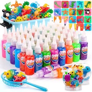 Nisuez Magic Water Elf Toy Kit - 50 Magic Gels (4 Types) & 20 Color Molds