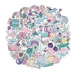 APOMOONS Pack of 50 Stickers, Stickers for Laptop, Phone, Water Bottle, Skateboard, Suitcase, Guitar, Pad, Cute Aesthetic Vinyl Stickers, Waterproof, Scrapbook Stickers (Mermaid)