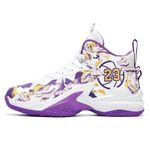 FAZITIAO Men's Basketball Shoes Fashion Printed Sneakers, Purple, 11