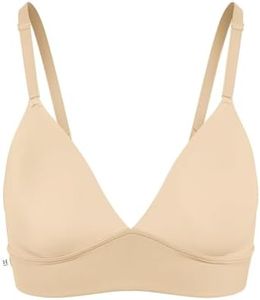 Harper Wilde Bliss Triangle Bralette – Ultra-Soft, Lightweight Bralette for Women with No Cups, No Wires, No Padding 3X Large, Beige
