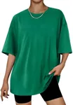 Trendy Queen Womens Fashion Workout T Shirts Athletic Plus Size Tops Summer Trendy Clothes Green 3XL