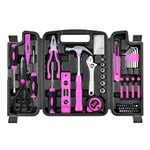 SOLUDE 206-Piece Pink Tool Set,Basic Home Tool Kit for Women Girls Ladies,Household Hand Toolkit for Apartment Garage Office College Dorm & DIY Projects