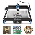 Comgrow Z1 Laser Engraver 10W Output Power, 24V Desktop 48W Laser Cutter and Engraving Machine with Eye Protection Compressed Laser Spot 0.08mm, 10000mm/min Diode Laser Cutting for Metal Wood