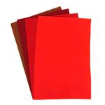 Trimcraft DCFL024 Dovecraft Essentials - A4 Premium Coloured Crafting Felt - Red, 8 Pack