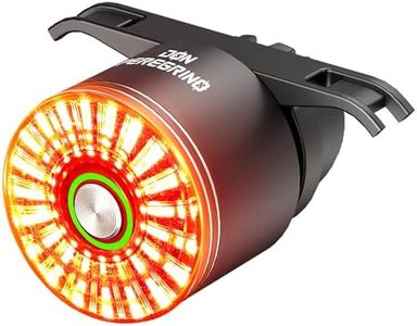 Bike Tail Light 30hrs Autonomy - Aluminum Casing, Lightweight 28g, Waterproof IP65, Rechargeable USB-C, Under Saddle/Seat Post Brackets, DON PEREGRINO M3 Rear Bike Light