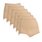 Bali Women`s Set of 6 Skimp Skamp Brief Panty 7, Nude