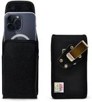 Turtleback Premium Nylon Phone Holster for iPhone 16 Pro Max, 15 Pro Max, 14 Pro Max, 13 Pro Max – Black Phone Belt Holder Fits Slim Cases – Holster with Exclusive Metal Belt Clip