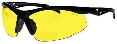 Bifocal Safety Glasses SB-9000 with Yellow Lenses (Yellow, 1, diopters)