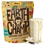 Vegan Protein Powder (1kg) - 28 Servings - EarthChamp by Wyldsson - Plant Based Vanilla Protein Powder Shake, Dairy Free, Gluten Free, Lactose Free Protien Shake (Vanilla)