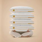 SleepyCat Slim Pillow with Microfiber, Designed for Neck and Spine Alignment | Ideal for Minimal Elevation | Luxe Microfibre Pillow | Machine Washable |4-Piece, Standard Size, 26x16 inches
