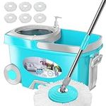 FunClean Spin Mop and Bucket,Mop an