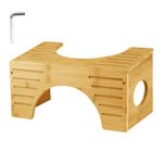 Squatty Potty The Original Bamboo Flip Toilet Stool, Dual 7" & 9" Adjustable Height Natural Bamboo Bathroom Stool, Posture Correction Toilet Step Stool for Adults Improved Elimination