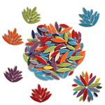 100g Irregular Ceramic Mosaic Tiles Multi Color Petal Mosaic Tiles DIY Mosaic Making Stones for Craft Hobby Arts Wall Decoration for Crafts Bulk (Color : Mixed)