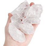 VGOODALL 6PCS Crystal Stone, Clear Healing Raw Crystals Natural Rough Stones for for Tumbling, Cabbing, Fountain Rocks, Decoration, Polishing, Wire Wrapping, Wicca & Reiki, Meditation Accessories