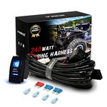 WOWLED High-end Wiring Harness Kit, LED Light Bar Wiring Harness Kit for Off Road Lights LED Light Bar with 12V 40A Relay Spot Lights pattern On Off Switch(2 Lead)