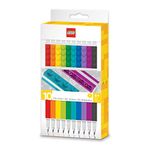 IQ LEGO Stationery 10 Pack Gel Pens (53100), Ages 6+, includes 10 gel pens, Black,Blue,Green,Lime,Orange,Violet