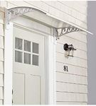 The Lakeside Collection White 47.5" Window Awning or Front Door Canopy - Shield from Rain and Snow