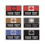 AI-NEEL 2 Pcs x Canada Flag Custom Patch Embroidery Name tag, Personalized Tactical Patches Badge for Backpacks, Jackets, Dog Vest, Hook Fasten or Iron on (3.5''x2.3'' Rectangle)