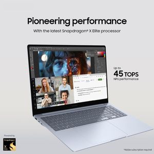 Samsung Galaxy Book4 Edge 16" AI Laptop – Snapdragon X Elite, 16GB RAM, 1TB, Arctic Blue