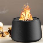 Tabletop Fire Pit Bowl Mini Table Top Rubbing Alcohol Personal Smores Fireplace Long Burning Smokeless Flame Portable Upgraded Original Ceramic Firepit, Mini Fire Pit Used Indoor & Outdoor & Garden