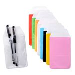 WANDIC Pocket Protectors, 32 Pcs 8 Colors Plastic Waterproof Badge Holders Name Tag ID Card Holders School Hospital Office Supplies for Pen Leaks