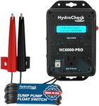 HydroCheck HC6000-PRO Smart Sump Pump Float Switch & Performance Monitor w/Data Tracking, LCD Screen Display Real-Time Information, Built-in Alarms, & Dual-Sensors for Optimal Efficiency, Made in USA
