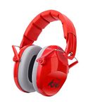 PROHEAR 032 Noise Cancelling Headphones for Kids - 25dB Noise Reduction - Adjustable Sensory Ear Protection Muffs for Concert, Fireworks, Monster Truck Shows, School - Red