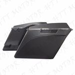 XHT(BC)-5" Stretched Unpainted Black Saddlebags W/Lib for '94-'13 Harley Touring Street