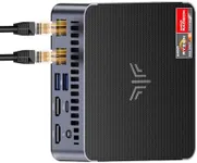 KAMRUI Mini Gaming PC Dual LAN, AMD Ryzen 9 6900HX (up to 4.9 GHz), 16GB DDR5 4800 MHz 512GB M.2 NVMe PCIe SSD, Mini Desktop Computer with USB 4, DP, 2 HDMI 2.1, Gaming PC Supports Quad 4K Display