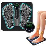EMS Foot Massager,Electronic Muscle Stimulatior Massage Mat,8 Modes 18 Intensities Relax Muscles,Folding Portable Feet Massage Machine