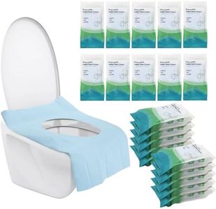 Tebery 100 Pack Toilet Seat Covers Disposable, Individually Wrapped Travel Toilet Cover, Extra Large Potty Seat Liners Portable, Waterproof Potty Training Shield for Public Restroom, Trip, Outdoors