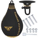 Stealth Sports Speed Ball Boxing – MMA Speed Bag & Hanging Swivel Kit for Boxing Training – Punching Bag for Muay Thai, Kickboxing, Martial Arts, Reflex and Speed Training Striking Bag