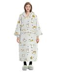 KFUBUO Wearable Blanket Hoodie for Adults Long Sherpa All Patterns Cat Oversized Sweatshirt Blanket with Pockets Birthday Gifts for Women