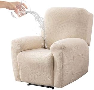 Eco-Ancheng Recliner Chair Covers Recliner Cover Recliner Slipcovers 4-Piece Lazy Boy Recliner Chair Covers Non Slip Reclining Slipcovers with Storage Pockets Chair Covers for Living Room